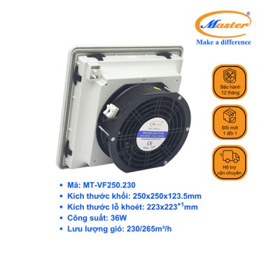 Quạt Hút Kèm Miệng Gió Có Gioăng Kín Nước MT-VF250.230