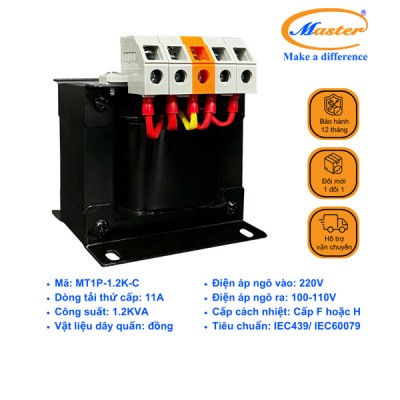 Máy Biến Áp Cách Ly 1 Pha MT1P-1.2K-C Master