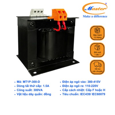 Máy Biến Áp Cách Ly 1 Pha MT1P-300-D Master
