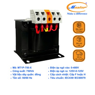 Máy Biến Áp Cách Ly 1 Pha MT1P-750-X Master