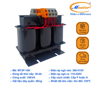 Máy Biến Áp Cách Ly 3 Pha MT3P-15K Master