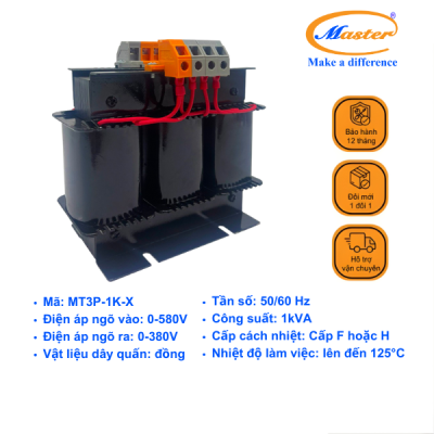 Máy Biến Áp Cách Ly 3 Pha MT3P-1K-X Master