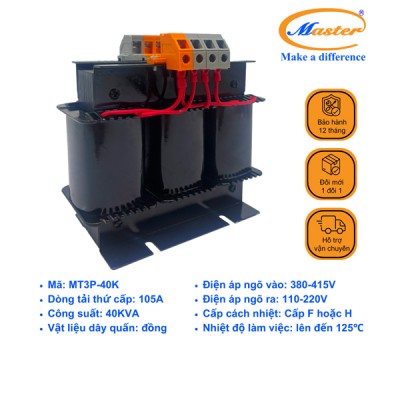 Máy Biến Áp Cách Ly 3 Pha MT3P-40K Master