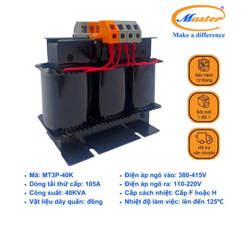 Máy Biến Áp Cách Ly 3 Pha MT3P-40K Master