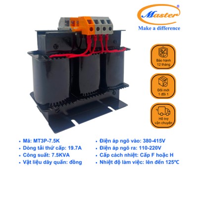 Máy Biến Áp Cách Ly 3 Pha MT3P-7.5K Master