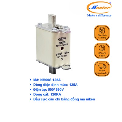 Cầu Chì Dòng Cắt Mạch Cao NH00S 125A Master