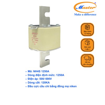Cầu Chì Dòng Cắt Mạch Cao NH4S 1250A Master