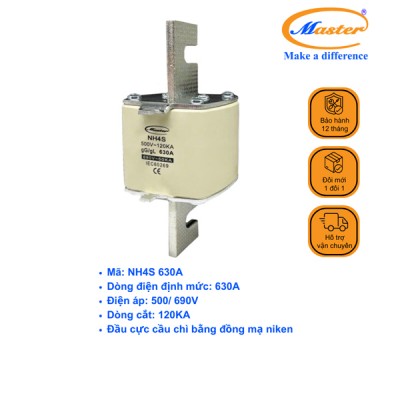 Cầu Chì Dòng Cắt Mạch Cao NH4S 630A Master