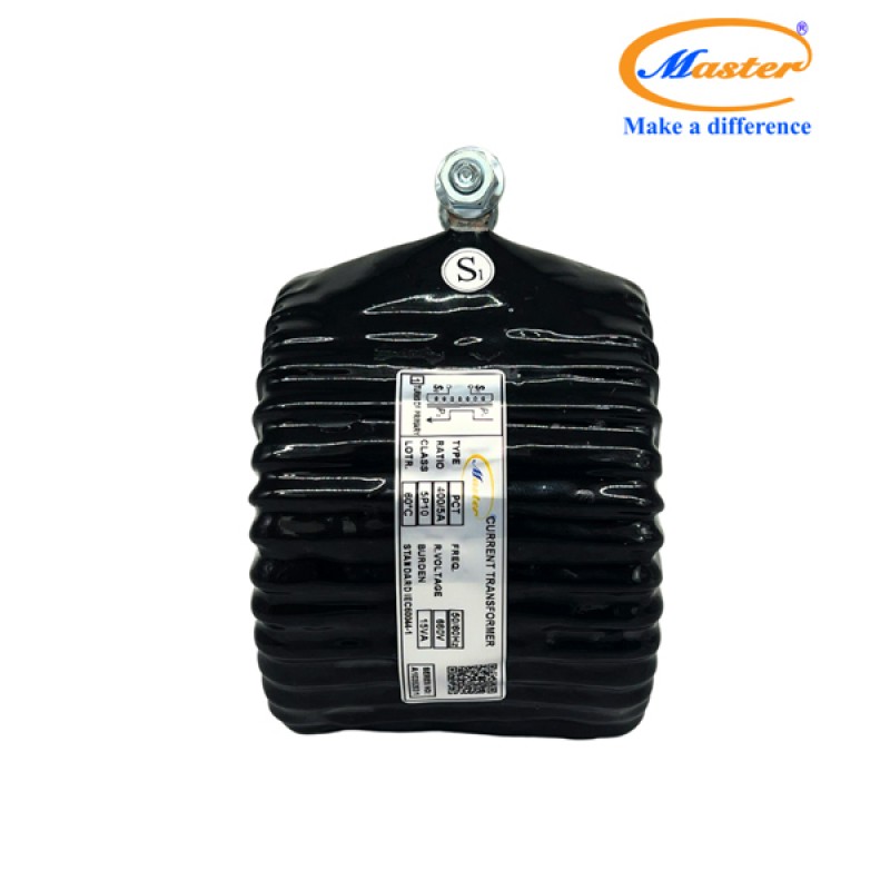 Biến Dòng Bảo Vệ PCT 400/5A 5P10 15VA Master - Đúc Epoxy Tròn Đen