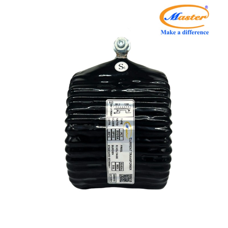 Biến Dòng Bảo Vệ PCT 500/5A 5P10 5VA Master - Đúc Epoxy Tròn Đen