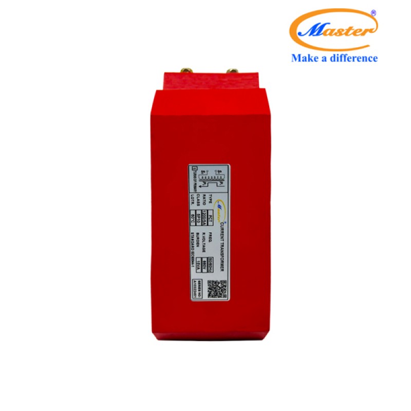 Biến Dòng Bảo Vệ PCT 1200/5A Master - Đúc Epoxy Vuông Đỏ
