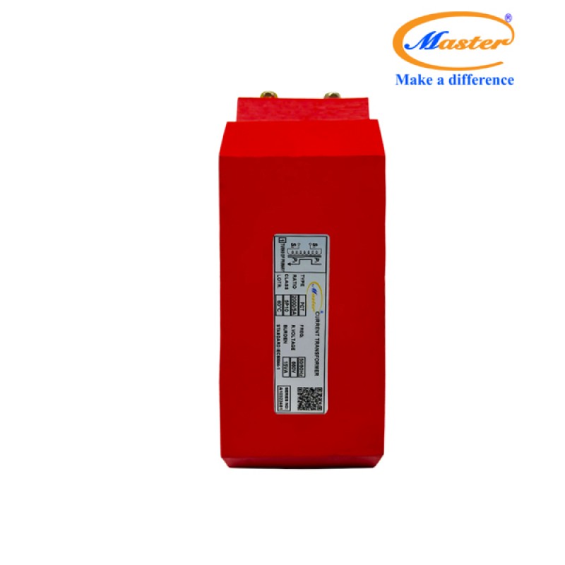 Biến Dòng Bảo Vệ PCT 2000/5A 5P10 15VA Master - Đúc Epoxy Vuông Đỏ