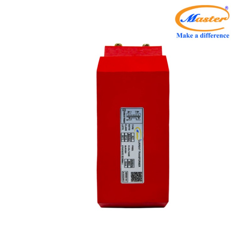 Biến Dòng Bảo Vệ PCT 800/5A Master - Đúc Epoxy Vuông Đỏ