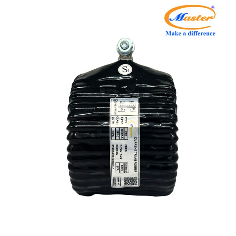 Biến Dòng Bảo Vệ PCT 600/5A 5P10 5VA Master - Đúc Epoxy Tròn Đen