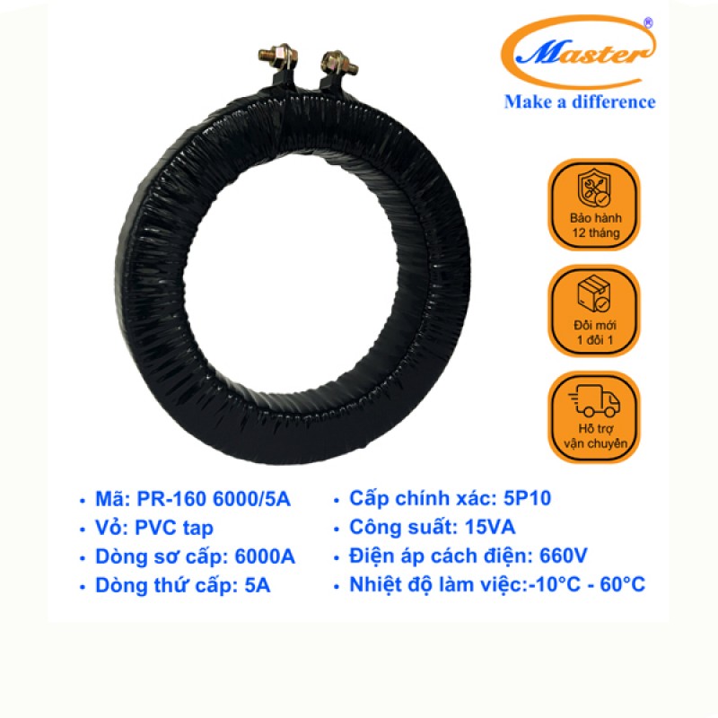 Biến Dòng Bảo Vệ Băng Quấn PR-160 6000/5A 5P10 15VA