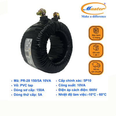 Biến Dòng Bảo Vệ Băng Quấn PR-28 150/5A 5P10 10VA