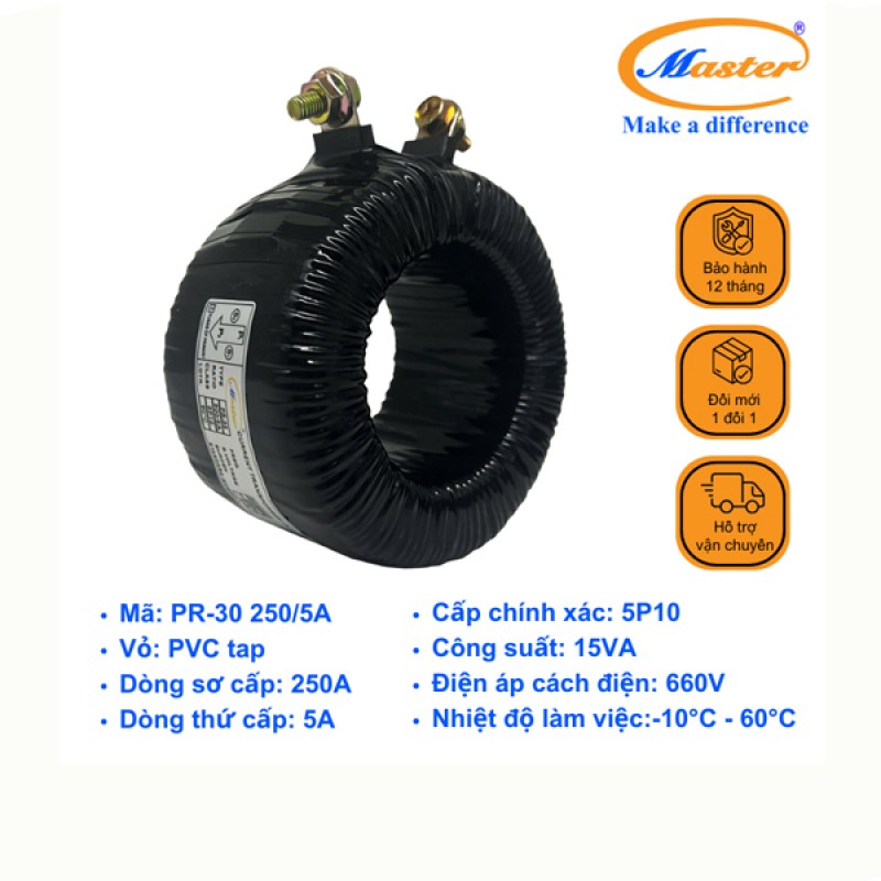 Biến Dòng Bảo Vệ Băng Quấn PR-30 250/5A 5P10 15VA