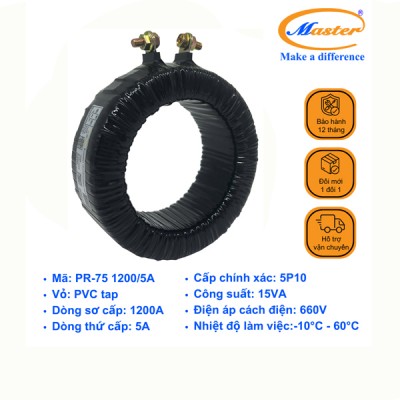 Biến Dòng Bảo Vệ Băng Quấn PR-75 1200/5A 5P10 15VA