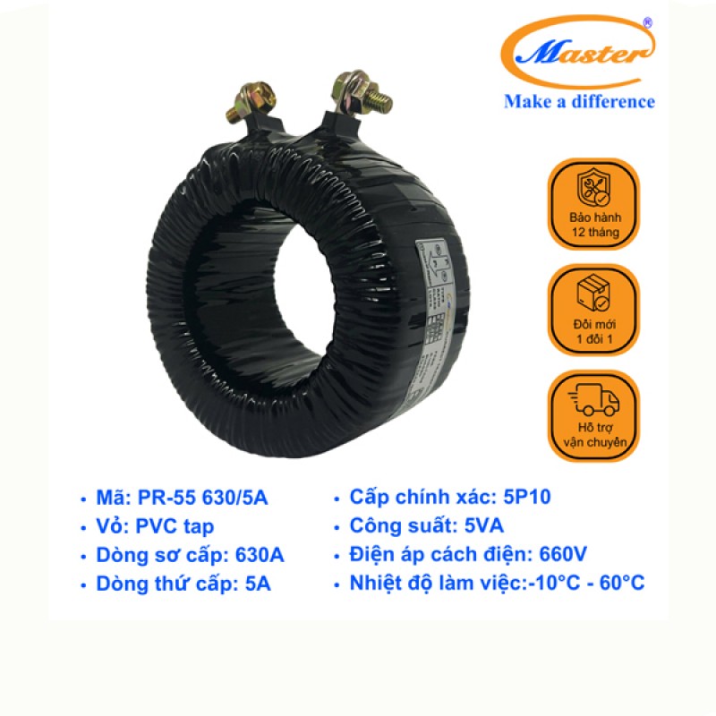 Biến Dòng Bảo Vệ Băng Quấn PR-55 630/5A 5P10 5VA