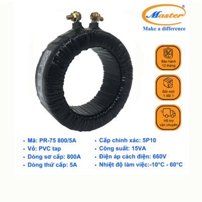 Biến Dòng Bảo Vệ Băng Quấn PR-75 800/5A 5P10 15VA