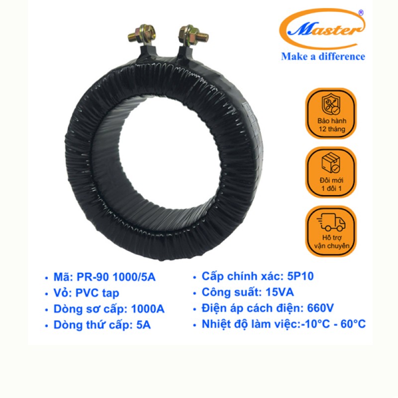 Biến Dòng Bảo Vệ Băng Quấn PR-90 1000/5A 5P10 15VA