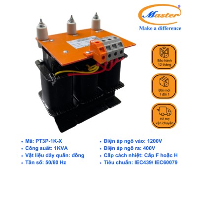 Máy Biến Áp Cách Ly 3 Pha PT3P-1K-X Master