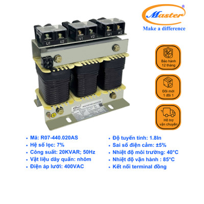 Cuộn Kháng 7% Cho Tụ Bù 3P-20KVAR 440VAC