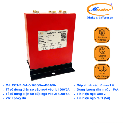 Biến Dòng Sum 1600/5A + 4000/5A CL1.0 5VA Master