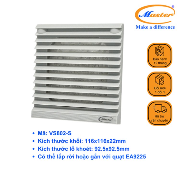 Tấm Lọc Gió Tủ Điện VS802-S Master