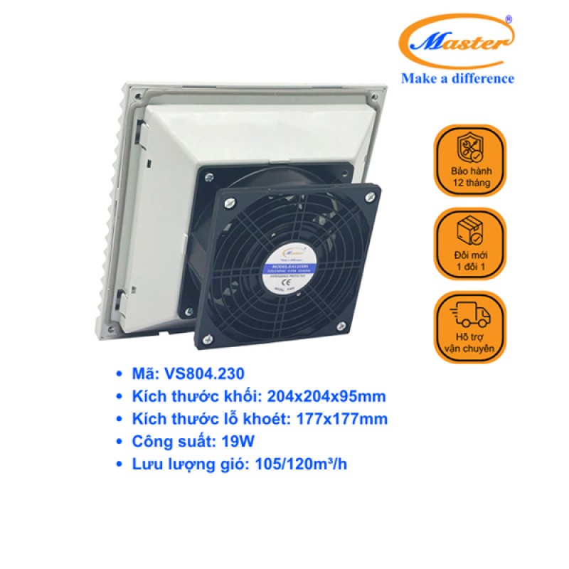 Quạt Hút Kèm Miệng Gió Lọc Bụi VS804.230 Master