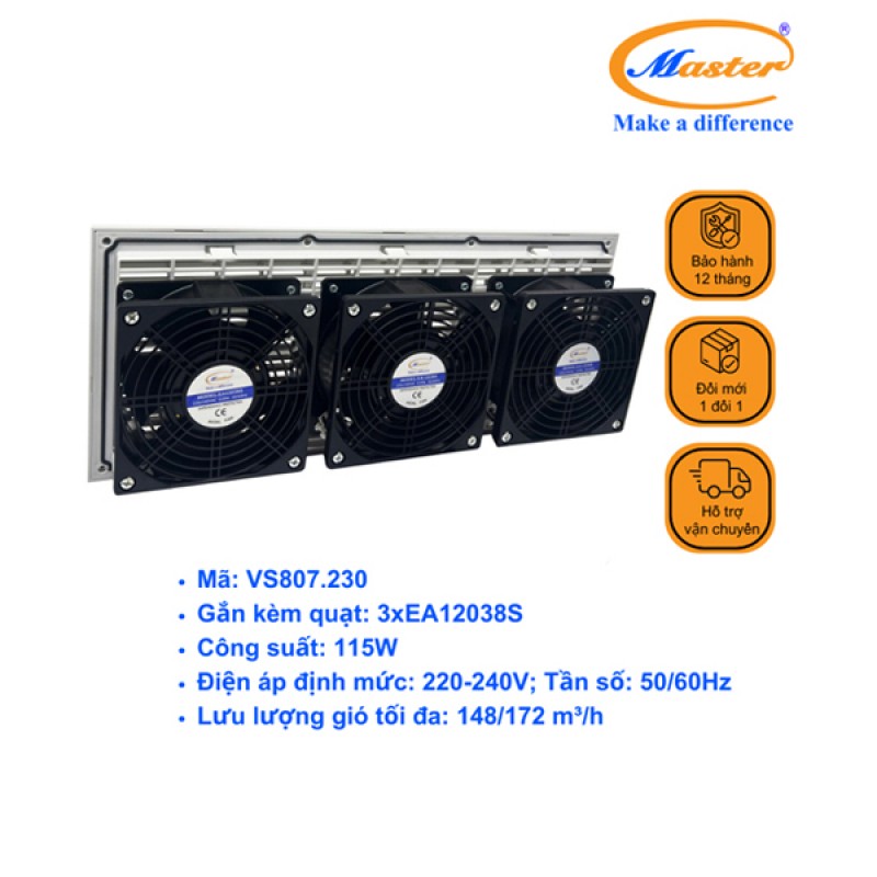 Quạt Hút Kèm Miệng Gió Lọc Bụi VS807.230 Master